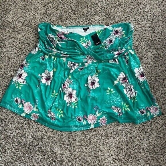 Torrid Mesh Strapless Twisted Babydoll Tunic Top Size 5X - Picture 5 of 12